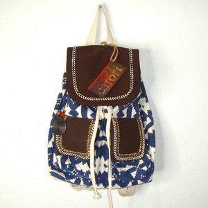 NEW! CATORI Sand N Sun Boho Southwest Embroidered Embellished Backpack